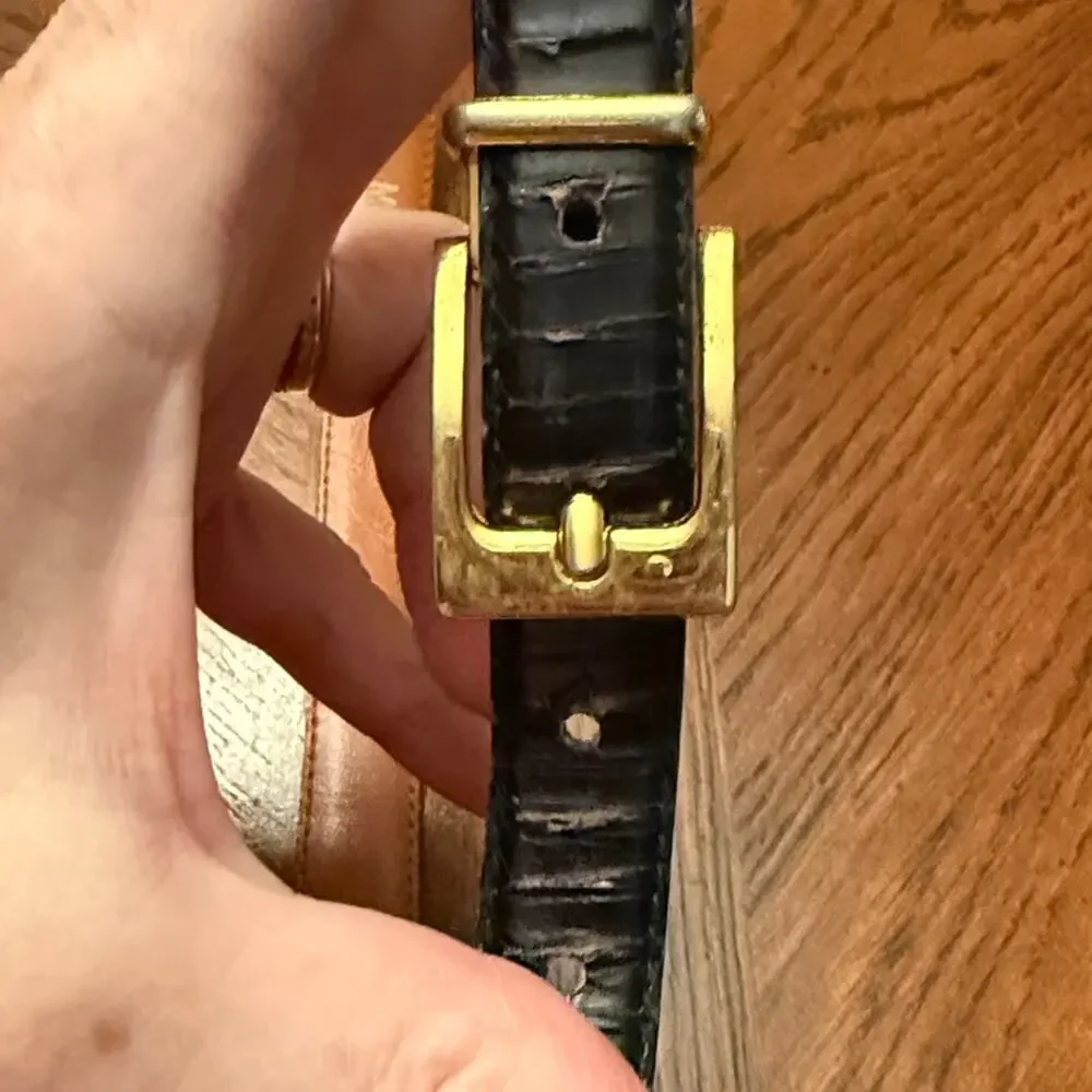 Jana Genuine Snakeskin Black Leather Belt Medium - Picture 5 of 9